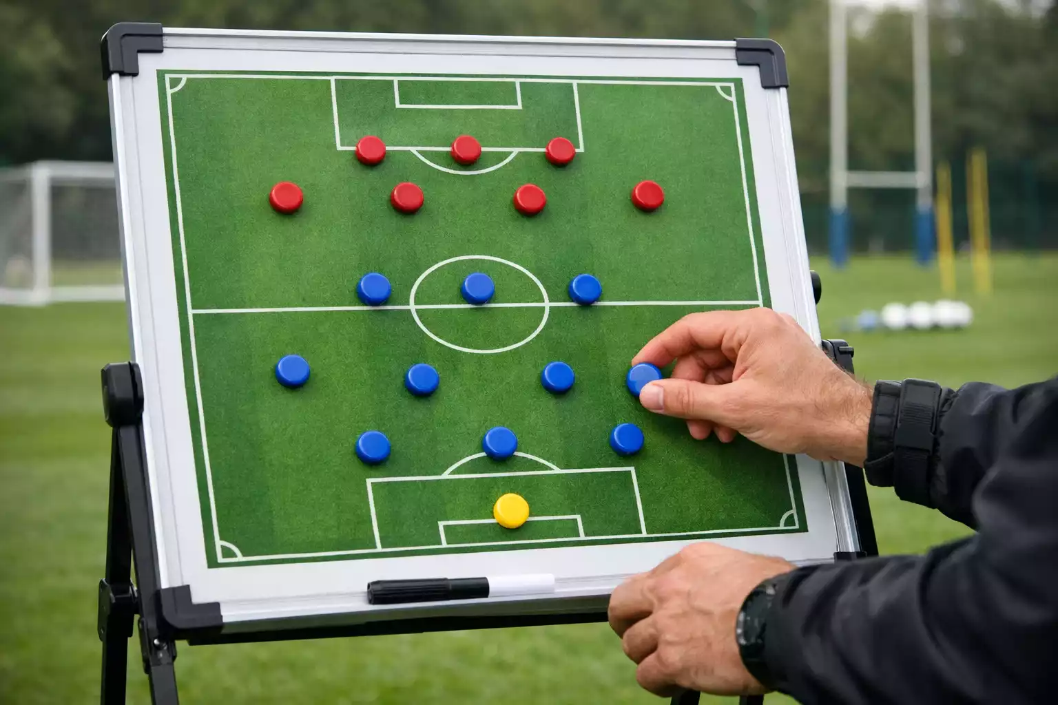 Lavagna tattica con schema di gioco